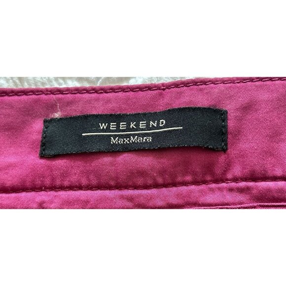 MaxMara Weekend Capri Casual Pants Cotton Chino Khaki Size 10 - Picture 6 of 7